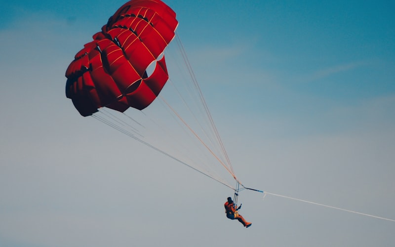Parasailing vuelo sobre el mar Caribe Punta Cana
